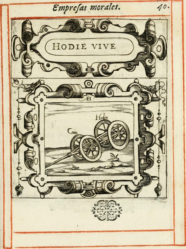 An illustration from Empresas morales, 1581, leaf 86