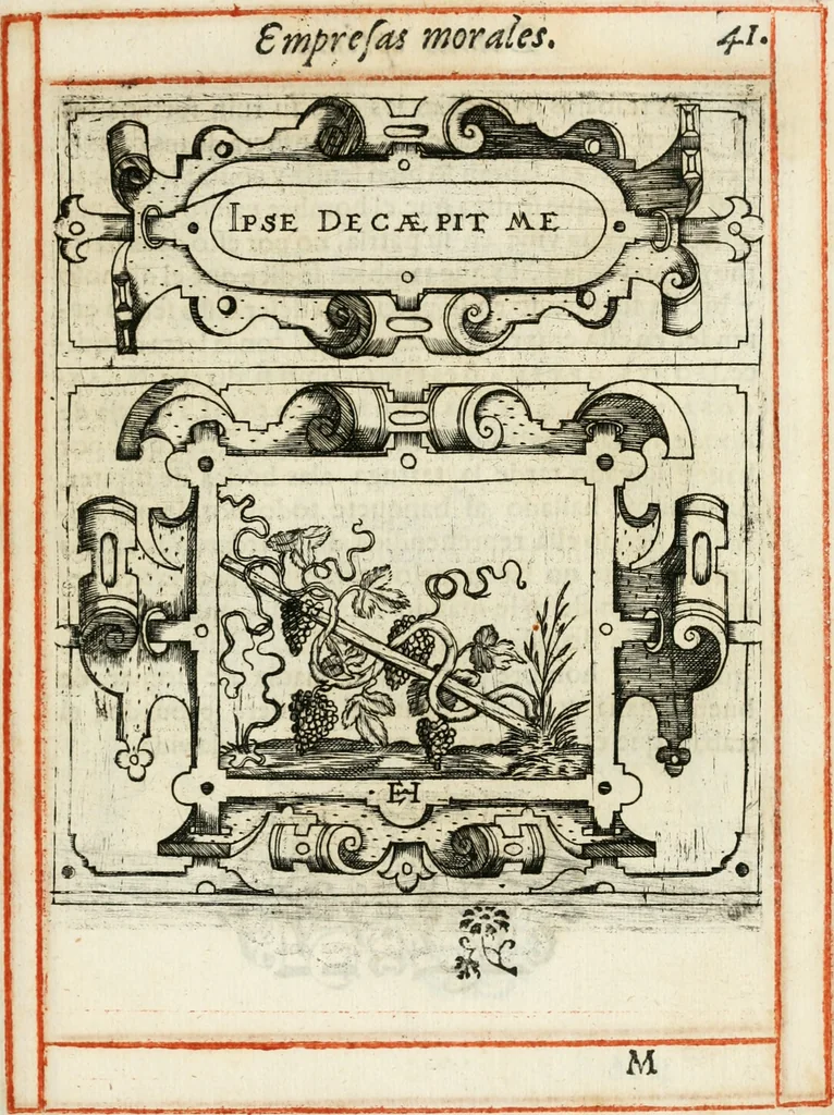 An illustration from Empresas morales, 1581, leaf 88