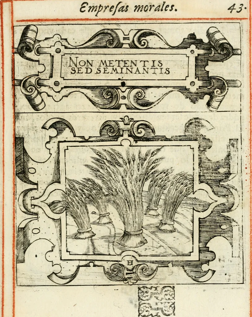 An illustration from Empresas morales, 1581, leaf 92