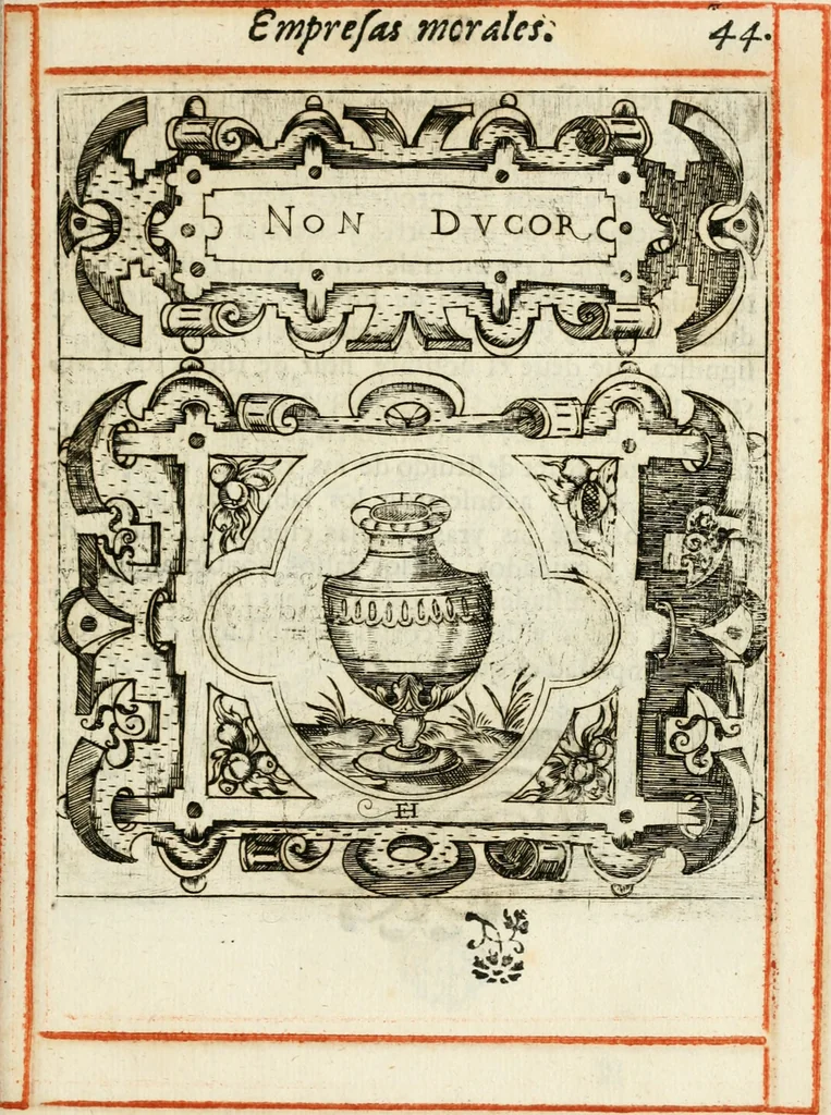An illustration from Empresas morales, 1581, leaf 94