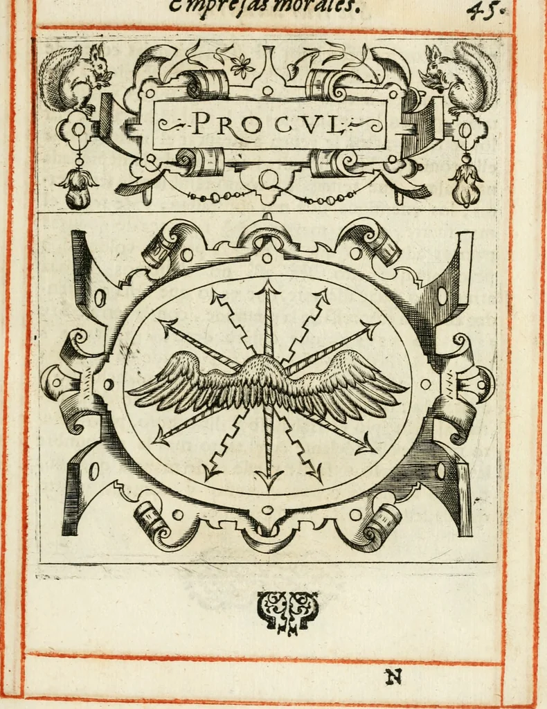 An illustration from Empresas morales, 1581, leaf 96