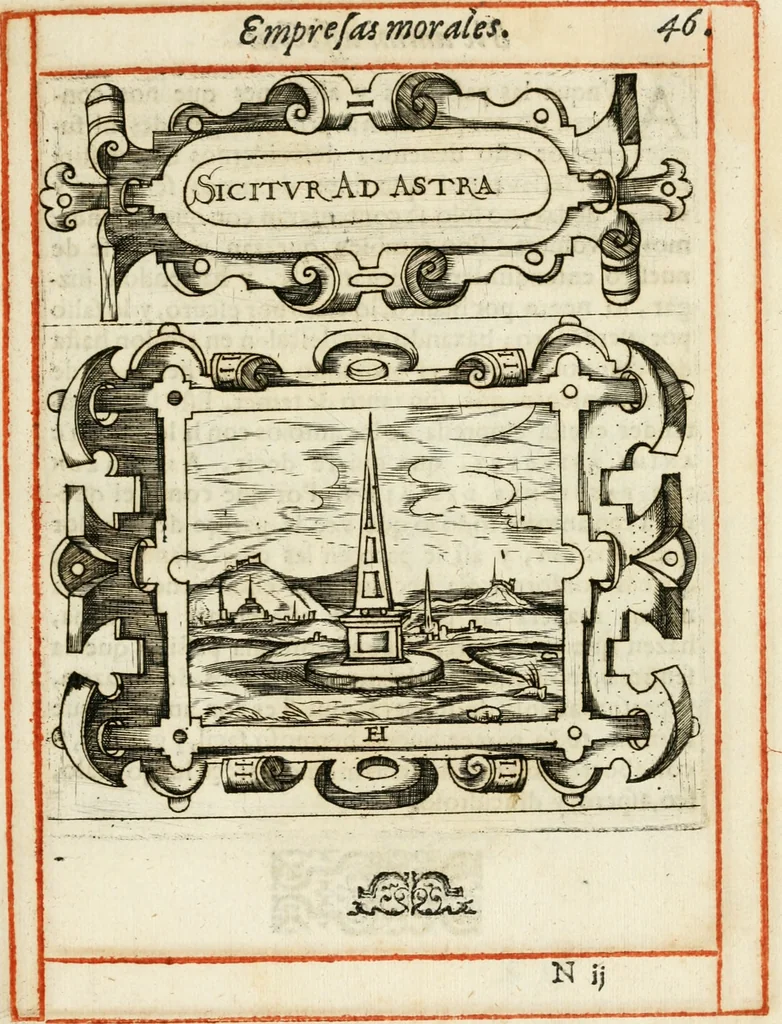 An illustration from Empresas morales, 1581, leaf 98