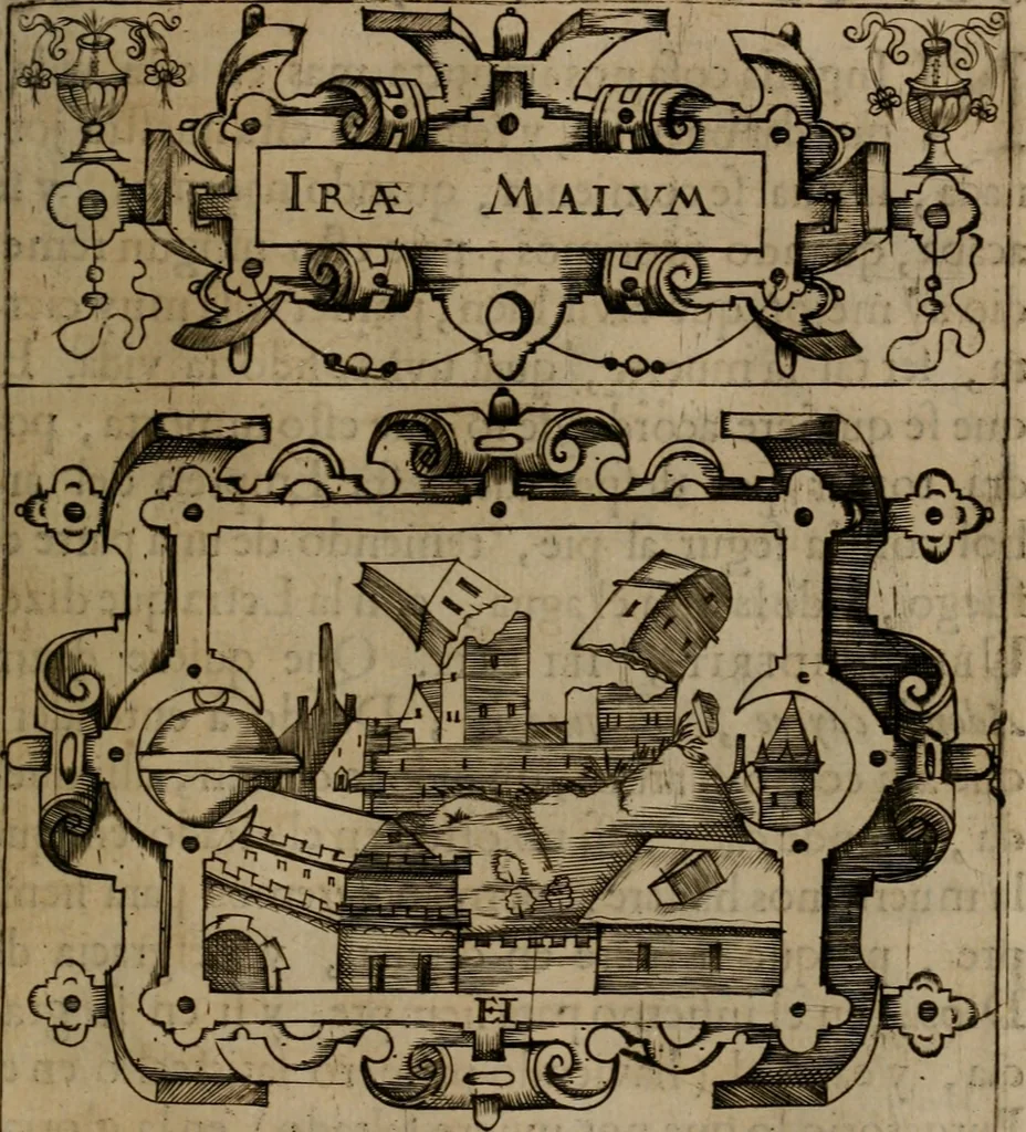 An illustration from Empresas morales, 1680, leaf 148