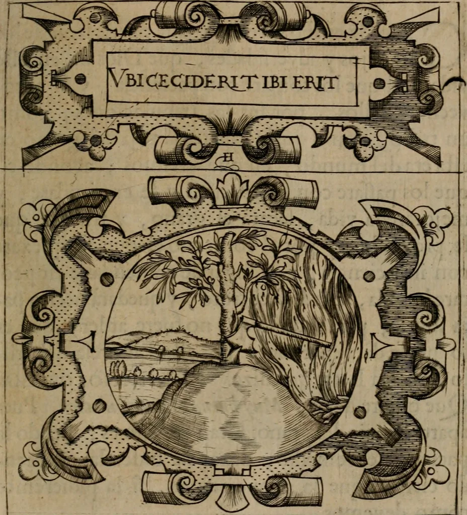 An illustration from Empresas morales, 1680, leaf 150