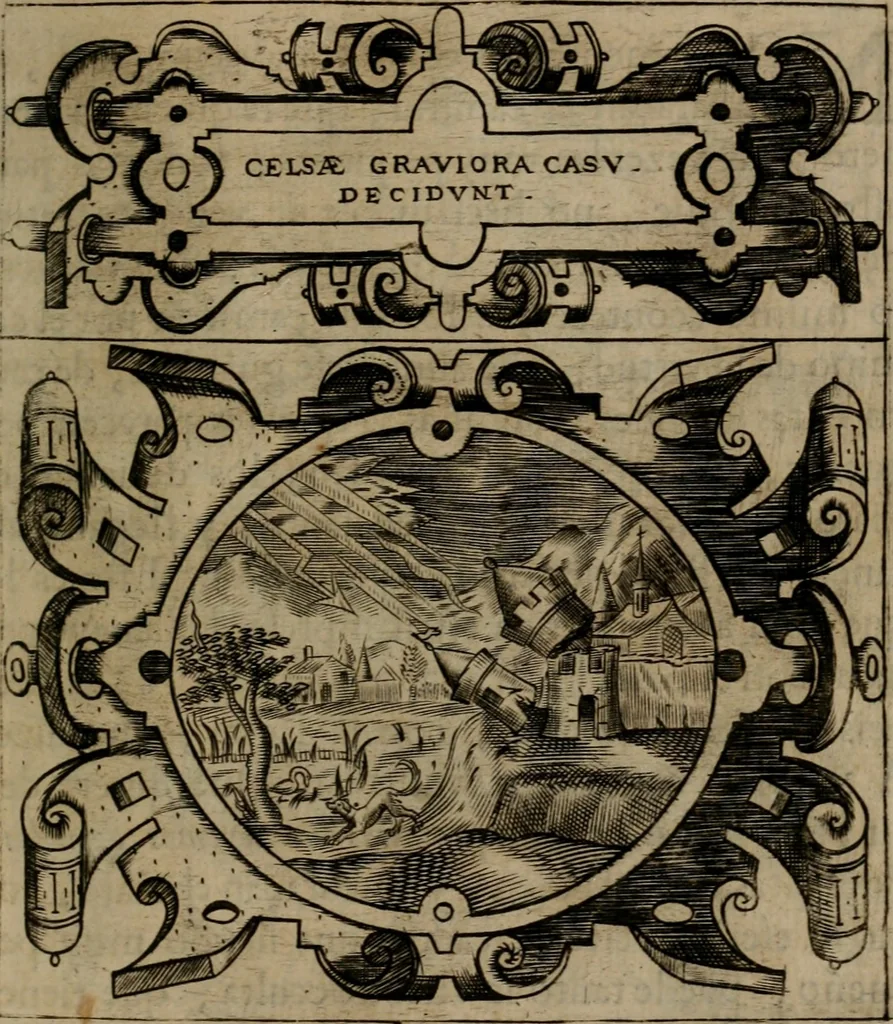 An illustration from Empresas morales, 1680, leaf 206
