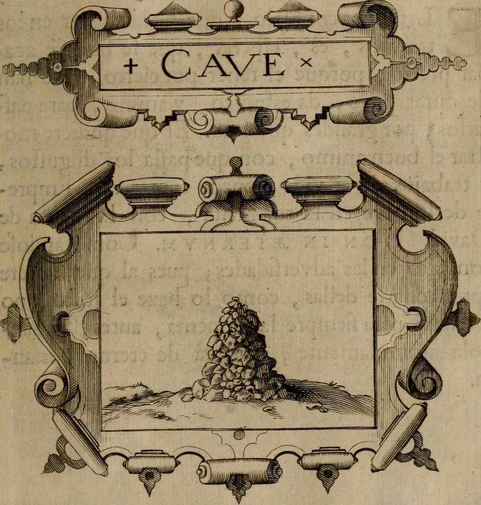 An illustration from Empresas morales, 1680, leaf 302