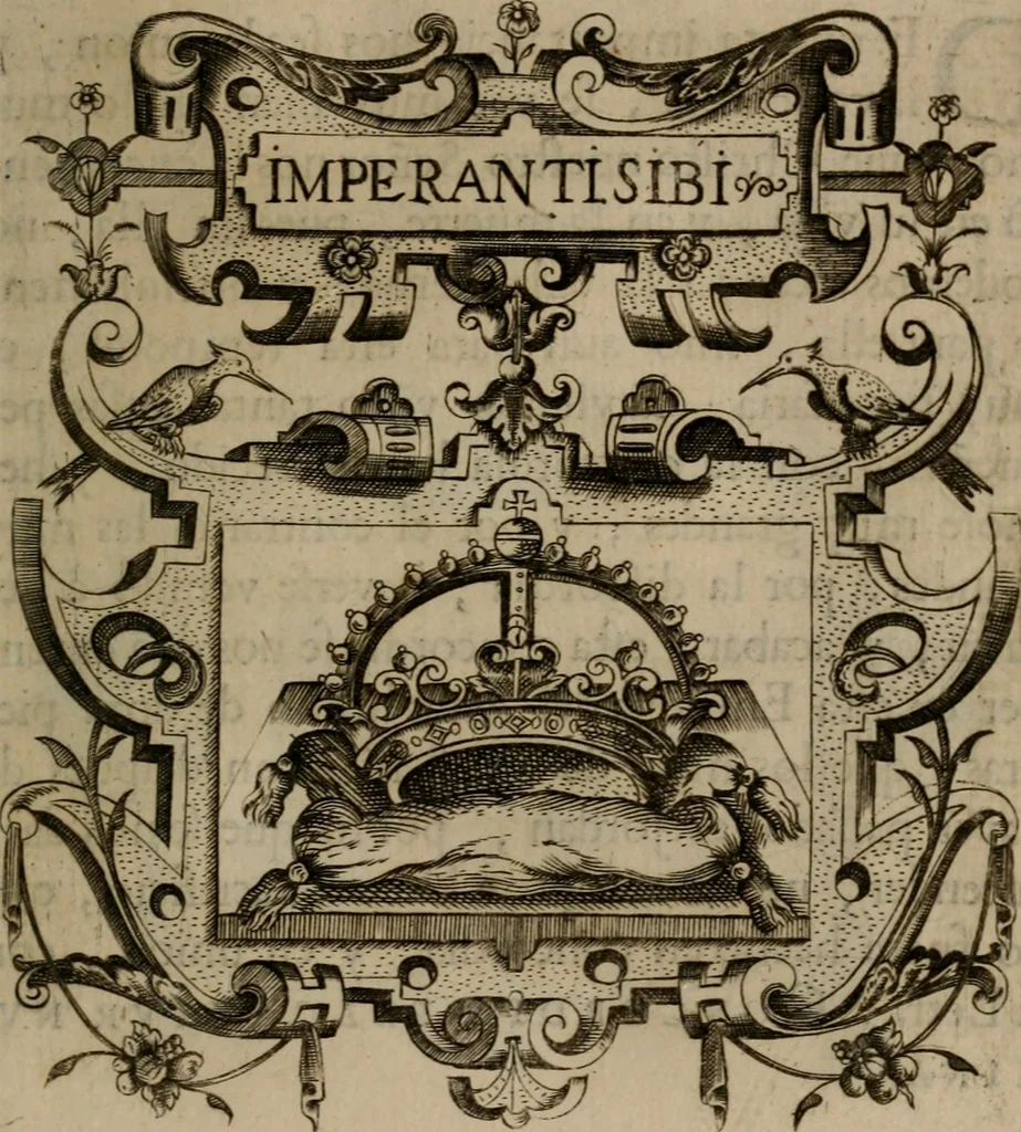 An illustration from Empresas morales, 1680, leaf 388