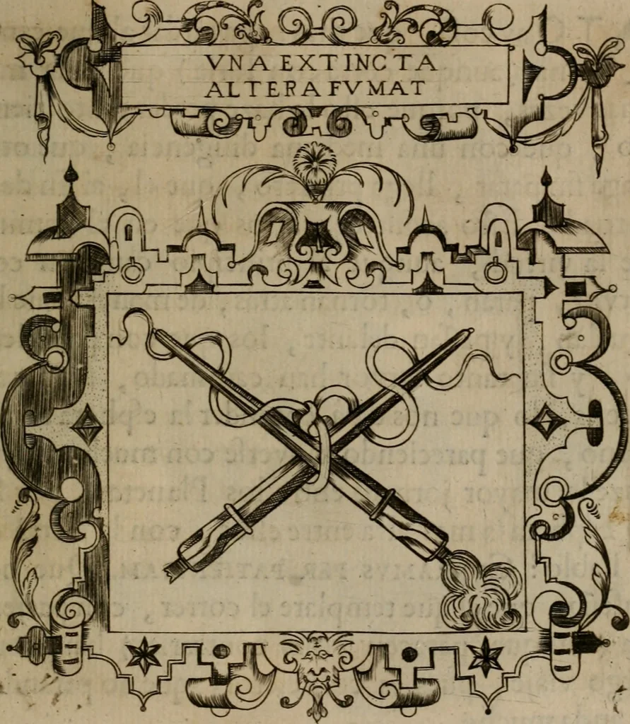 An illustration from Empresas morales, 1680, leaf 446