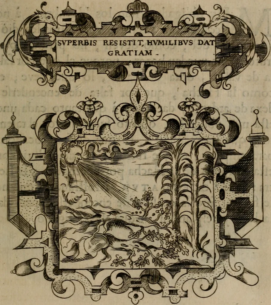 An illustration from Empresas morales, 1680, leaf 450