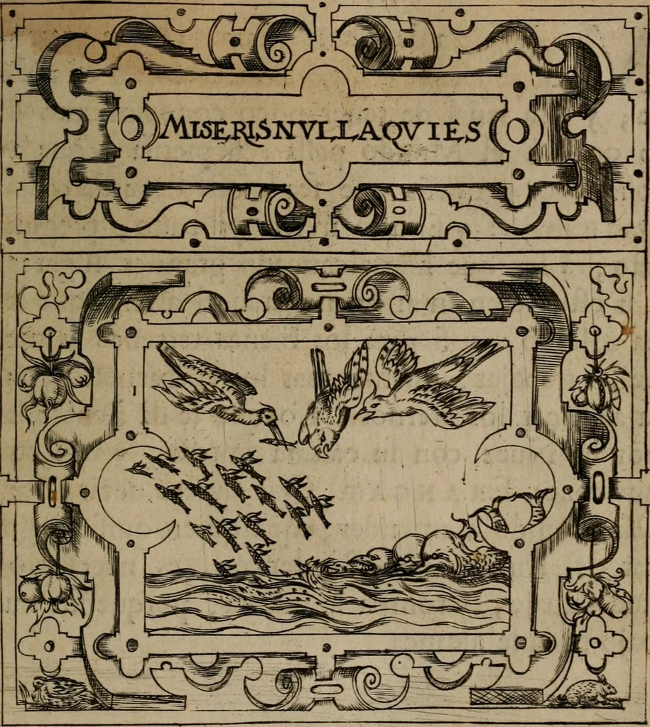 An illustration from Empresas morales, 1680, leaf 58