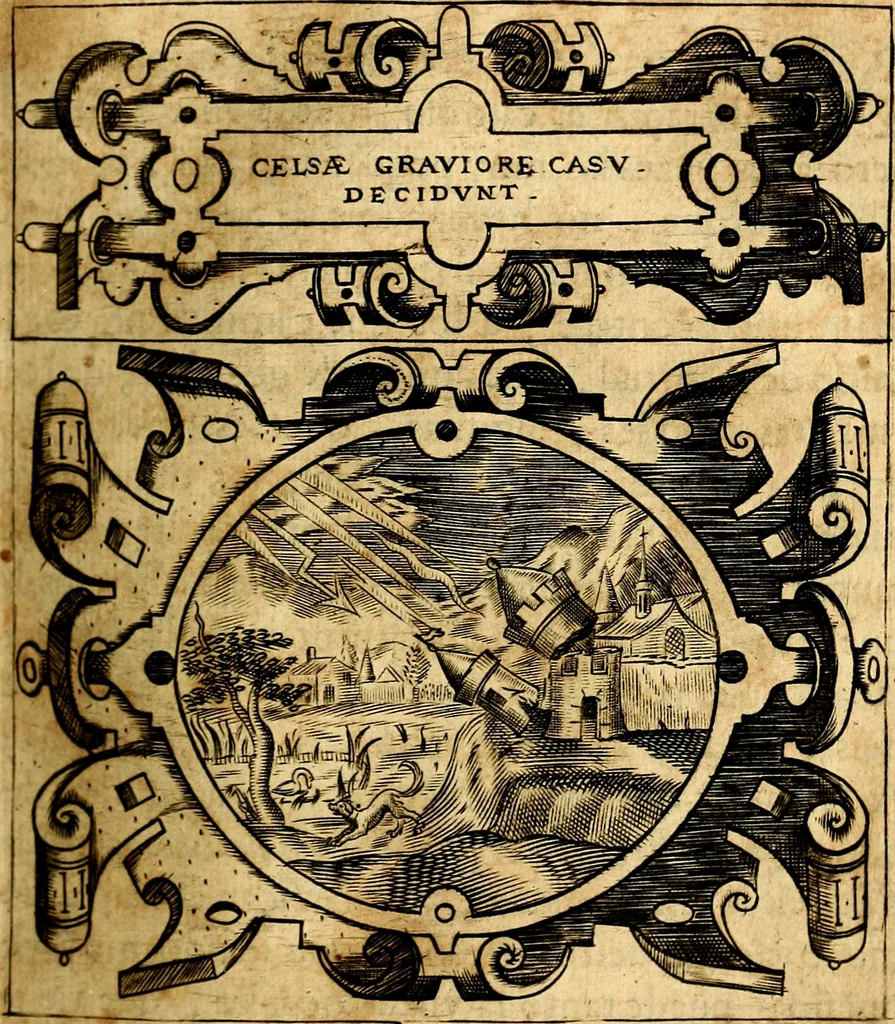An illustration from Empresas Morales...Sacalas a lvz el doctor don Francisco de Borja.., 1680, leaf 206