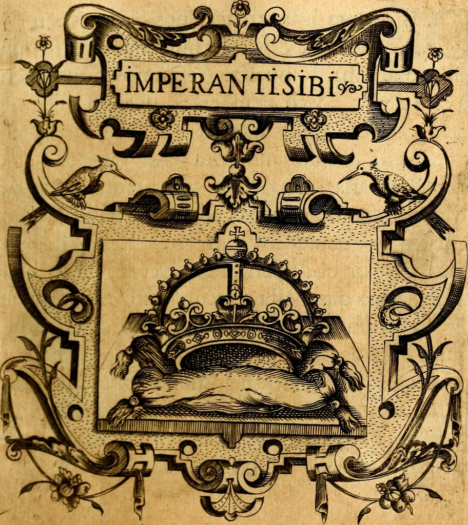 An illustration from Empresas Morales...Sacalas a lvz el doctor don Francisco de Borja.., 1680, leaf 384