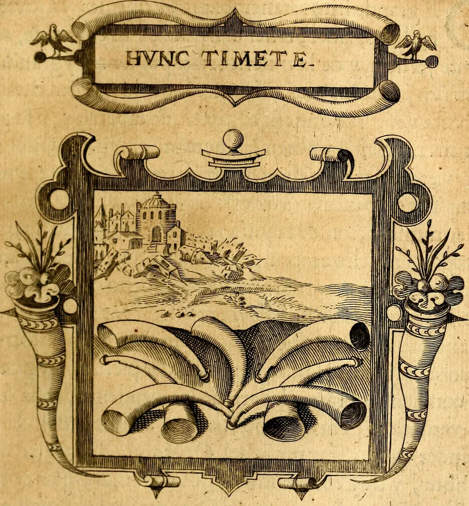 An illustration from Empresas Morales...Sacalas a lvz el doctor don Francisco de Borja.., 1680, leaf 388