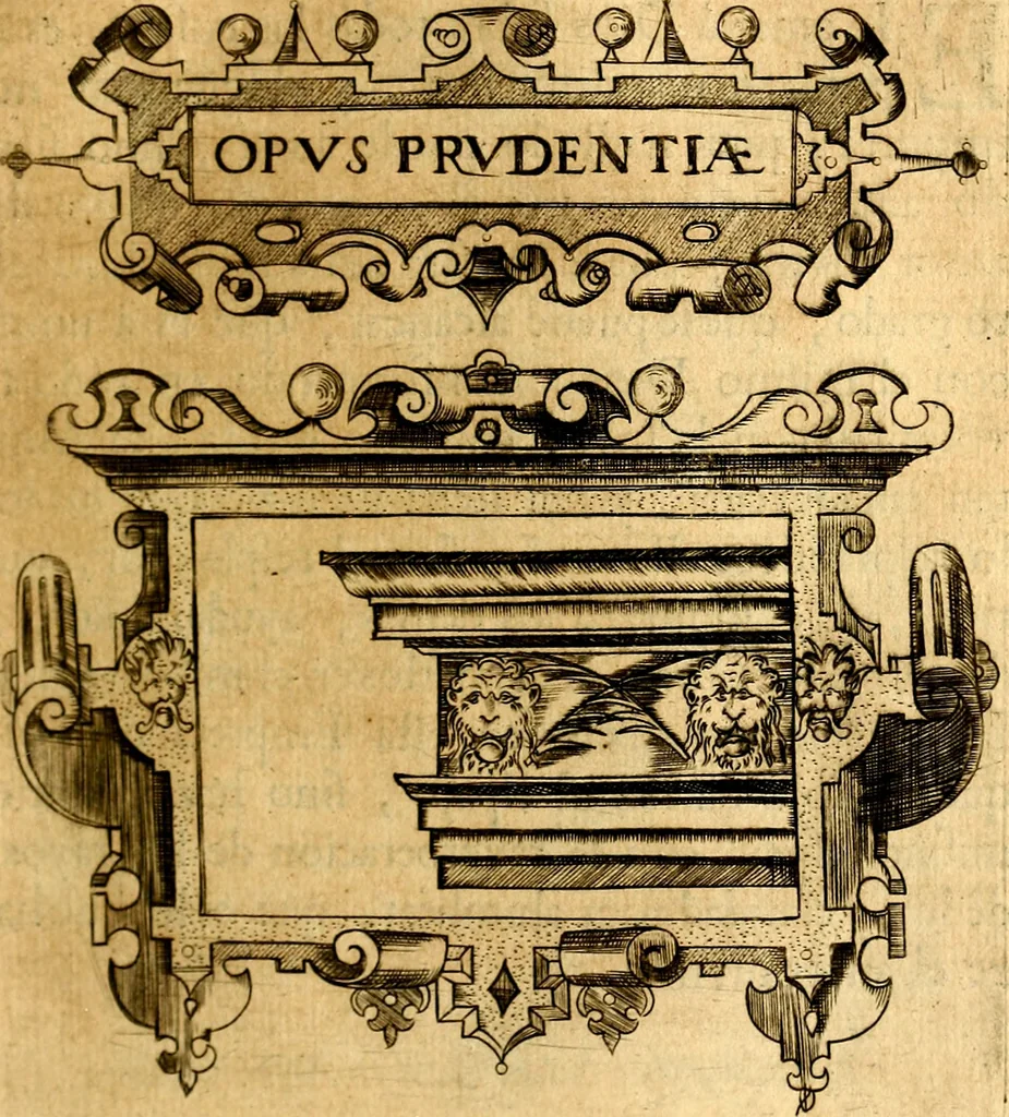 An illustration from Empresas Morales...Sacalas a lvz el doctor don Francisco de Borja.., 1680, leaf 390