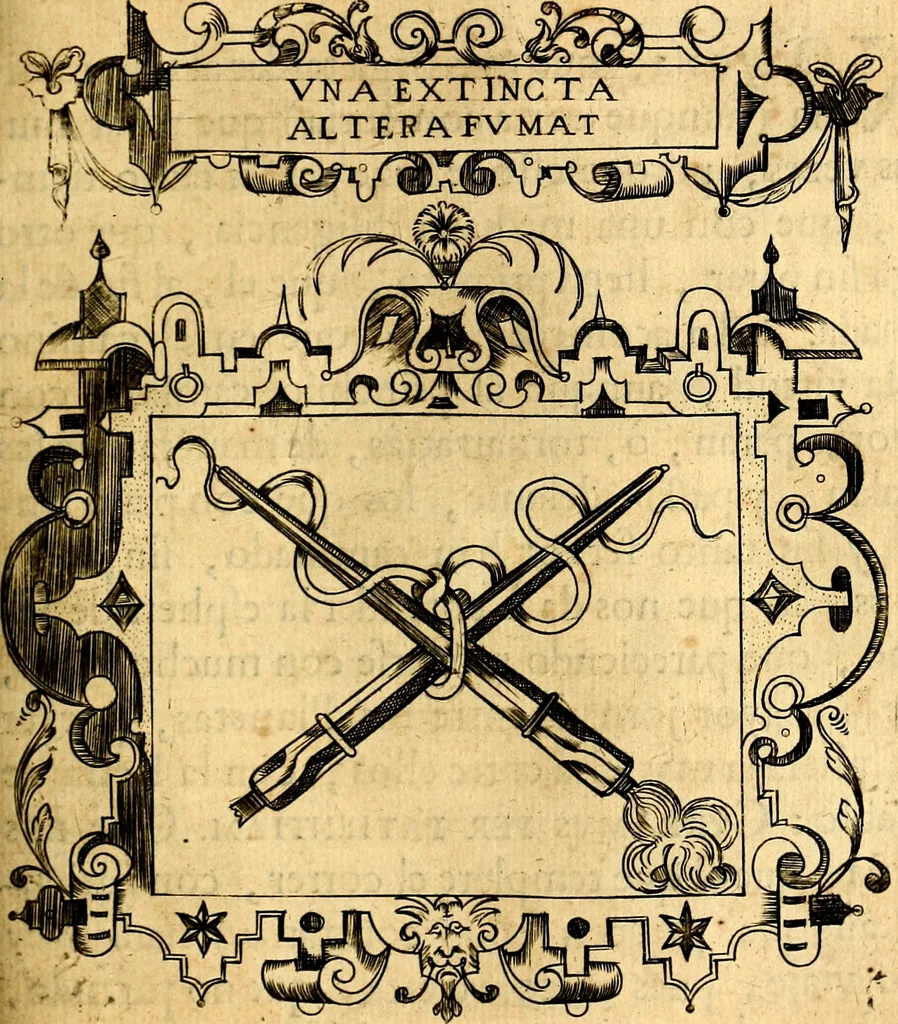 An illustration from Empresas Morales...Sacalas a lvz el doctor don Francisco de Borja.., 1680, leaf 442