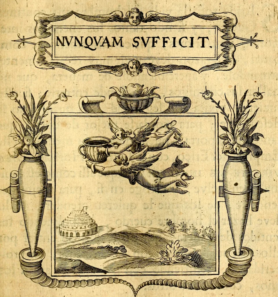 An illustration from Empresas Morales...Sacalas a lvz el doctor don Francisco de Borja.., 1680, leaf 464