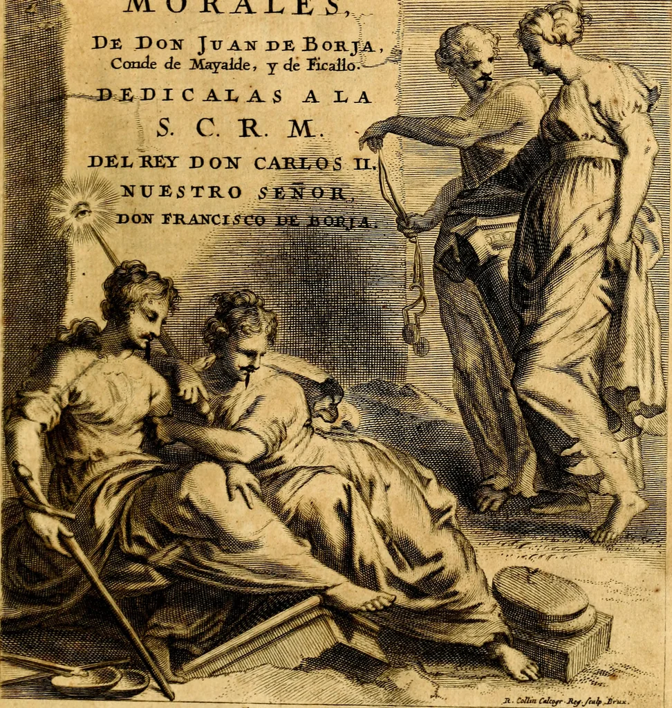 An illustration from Empresas Morales...Sacalas a lvz el doctor don Francisco de Borja.., 1680, leaf 6
