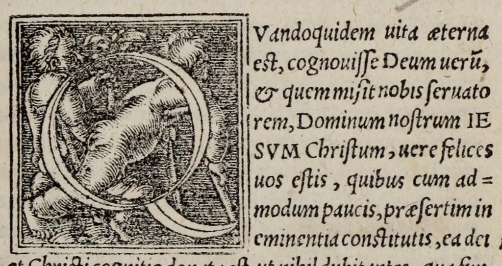 An illustration from Enarrationum in evangelia Matthaei, Marci, & Lucae : libri duo, 1527, leaf 7