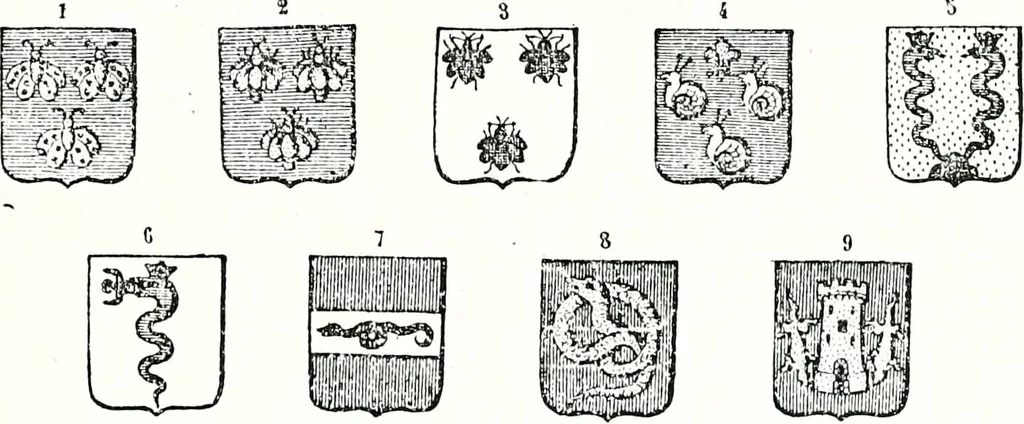 An illustration from Enciclopedia heráldica y genealógica hispano-americana, 1919, leaf 214