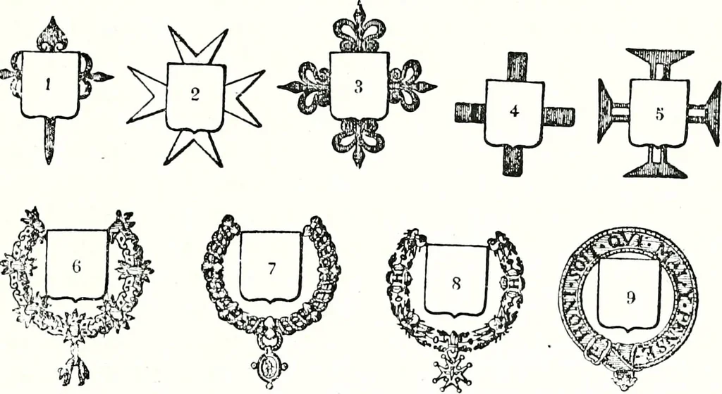An illustration from Enciclopedia heráldica y genealógica hispano-americana, 1919, leaf 348