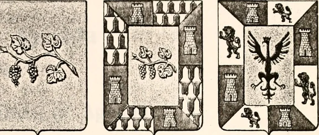 An illustration from Enciclopedia heráldica y genealógica hispano-americana, 1919, leaf 141