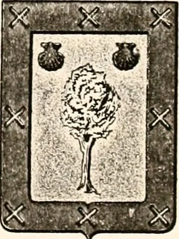 An illustration from Enciclopedia heráldica y genealógica hispano-americana, 1919, leaf 177