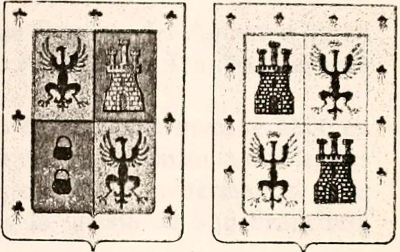 An illustration from Enciclopedia heráldica y genealógica hispano-americana, 1919, leaf 263
