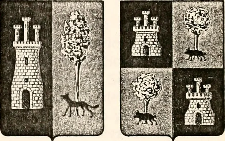 An illustration from Enciclopedia heráldica y genealógica hispano-americana, 1919, leaf 281