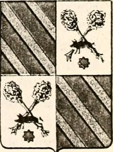 An illustration from Enciclopedia heráldica y genealógica hispano-americana, 1919, leaf 281