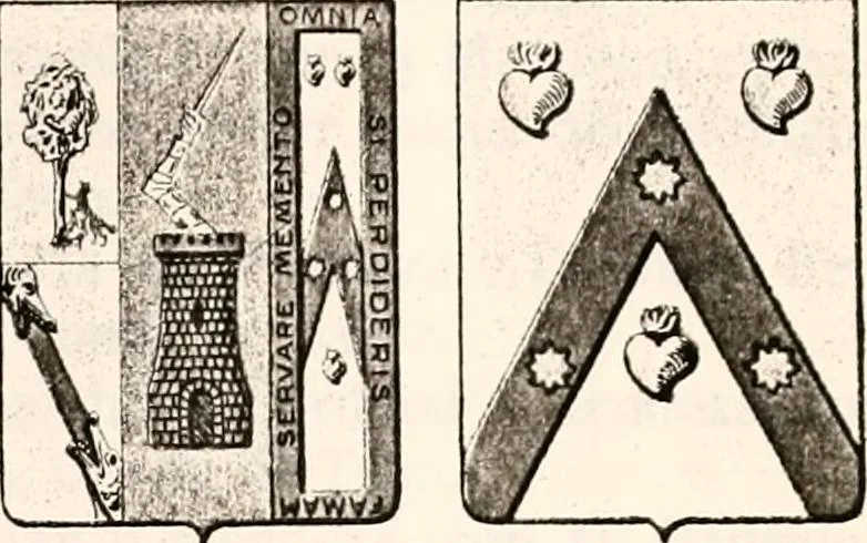 An illustration from Enciclopedia heráldica y genealógica hispano-americana, 1919, leaf 315