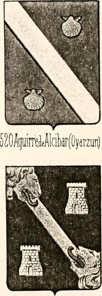 An illustration from Enciclopedia heráldica y genealógica hispano-americana, 1919, leaf 315