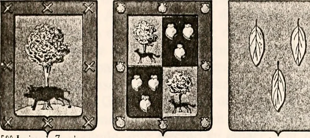 An illustration from Enciclopedia heráldica y genealógica hispano-americana, 1919, leaf 333