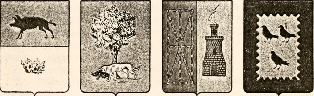 An illustration from Enciclopedia heráldica y genealógica hispano-americana, 1919, leaf 333