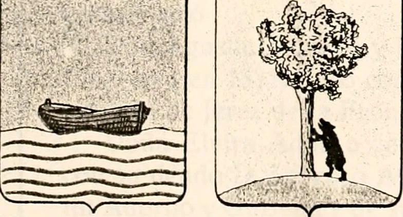 An illustration from Enciclopedia heráldica y genealógica hispano-americana, 1919, leaf 35