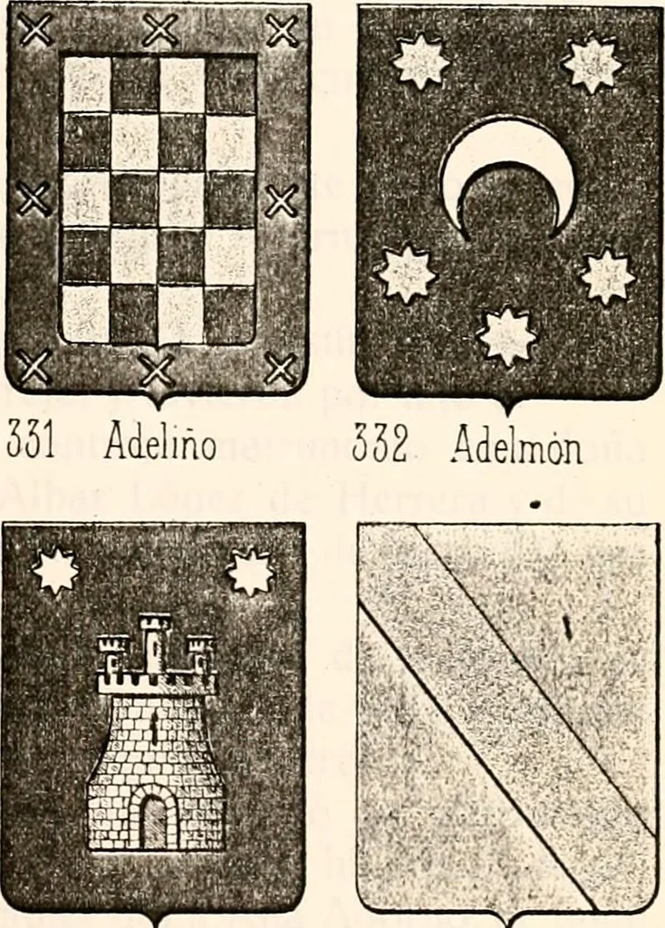 An illustration from Enciclopedia heráldica y genealógica hispano-americana, 1919, leaf 35