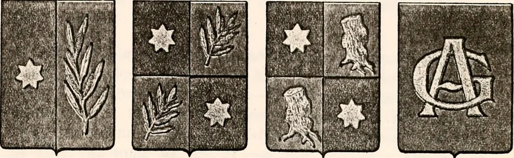 An illustration from Enciclopedia heráldica y genealógica hispano-americana, 1919, leaf 419