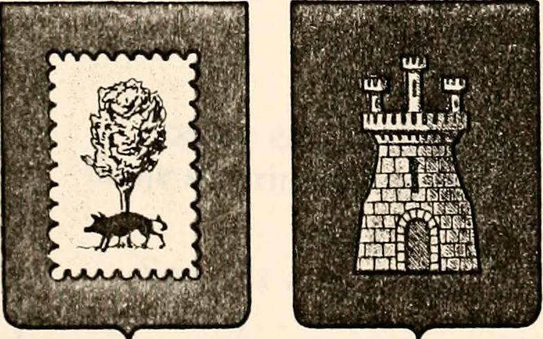 An illustration from Enciclopedia heráldica y genealógica hispano-americana, 1919, leaf 69