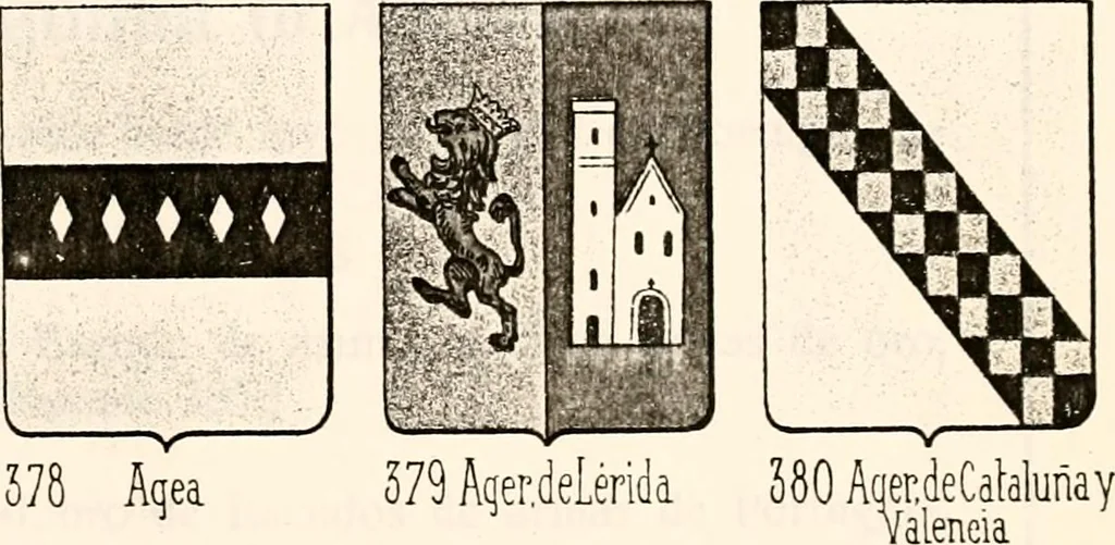 An illustration from Enciclopedia heráldica y genealógica hispano-americana, 1919, leaf 89