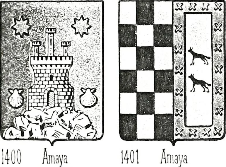An illustration from Enciclopedia heráldica y genealógica hispano-americana, 1919, leaf 146