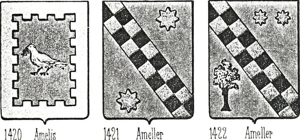 An illustration from Enciclopedia heráldica y genealógica hispano-americana, 1919, leaf 164