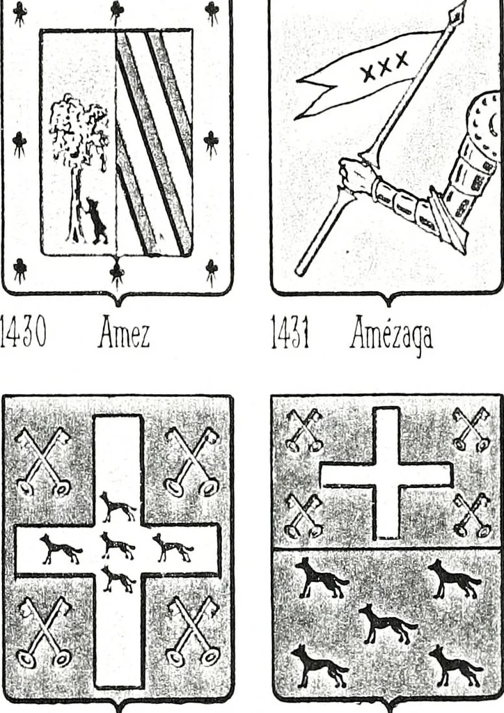 An illustration from Enciclopedia heráldica y genealógica hispano-americana, 1919, leaf 198