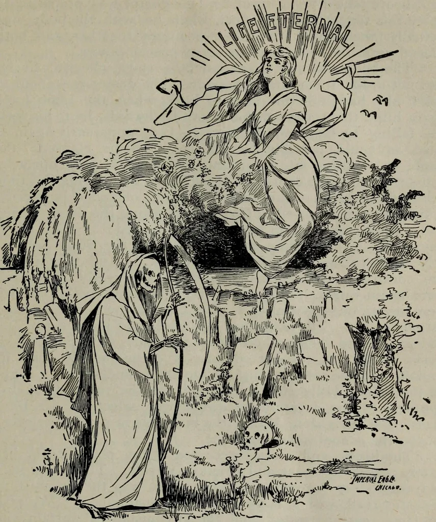 An illustration from The encyclopaedia of death and life in the spirit-world. Opinions and experiences from eminent sources, 1900, leaf 31
