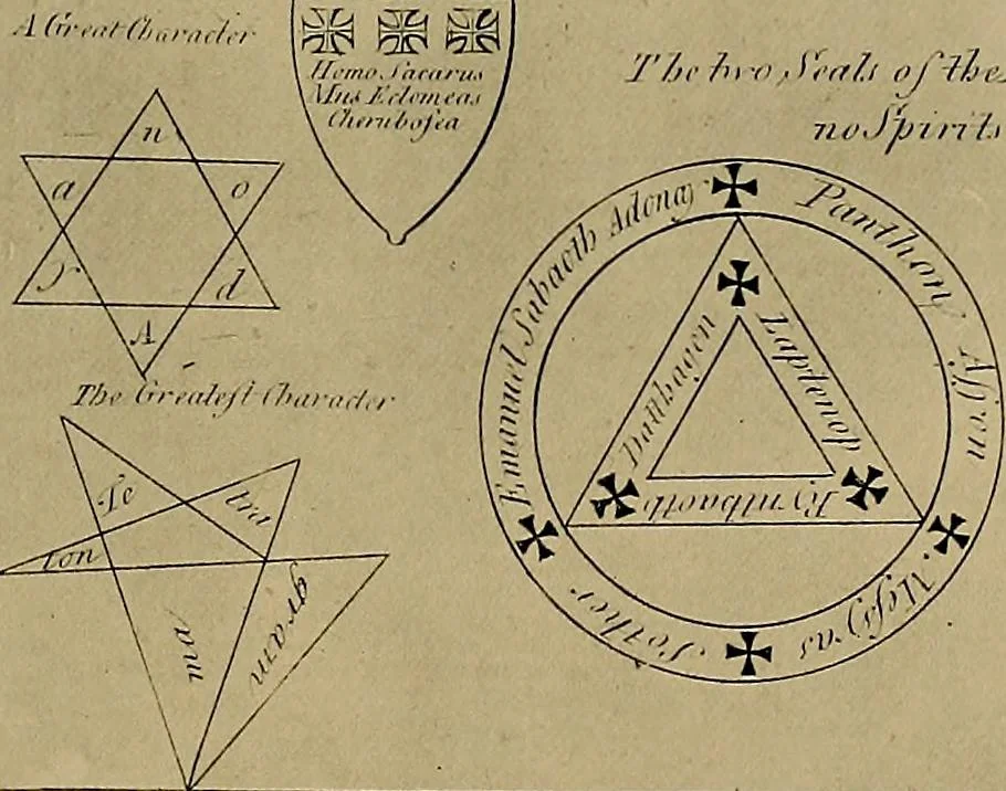 An illustration from An encyclopaedia of occultism : a compendium of information on the occult sciences, occult personalities, psychic science, magic, demonology, spiritism and mysticism, 1920, leaf 306