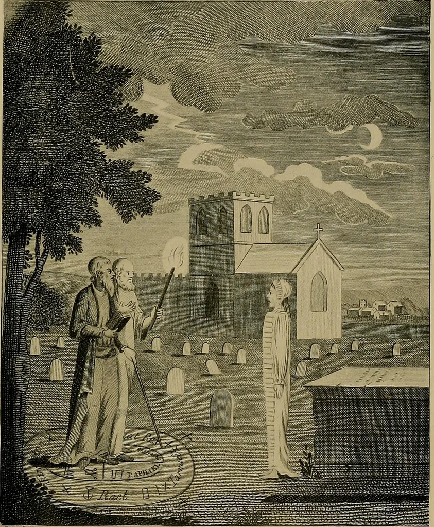An illustration from An encyclopaedia of occultism : a compendium of information on the occult sciences, occult personalities, psychic science, magic, demonology, spiritism and mysticism, 1920, leaf 338