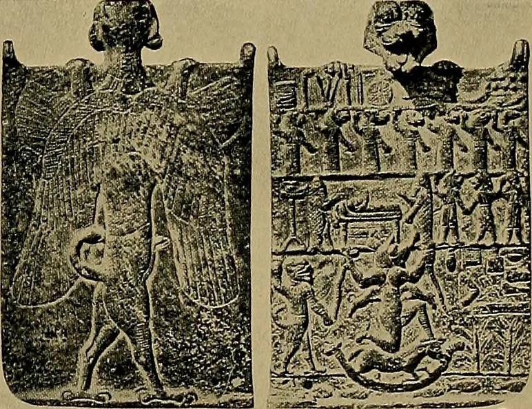 An illustration from An encyclopaedia of occultism : a compendium of information on the occult sciences, occult personalities, psychic science, magic, demonology, spiritism and mysticism, 1920, leaf 80