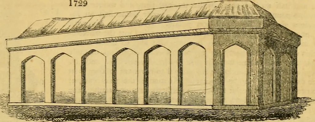 An illustration from An encyclopædia of cottage, farm, and villa architecture and furniture : containing numerous designs for dwellings from the cottage to the villa including farm houses, farmeries, and other agricultural buildings, several designs for country inns, public houses, and parochial schools, with the requisite fittings-up fixtures and furniture ; and appropriate offices, gardens and garden scenery ; each design accompanied by analytical and critical marks illustrative of the principles of archtiectural science and taste on whihc it is composed, 1836, leaf 1002