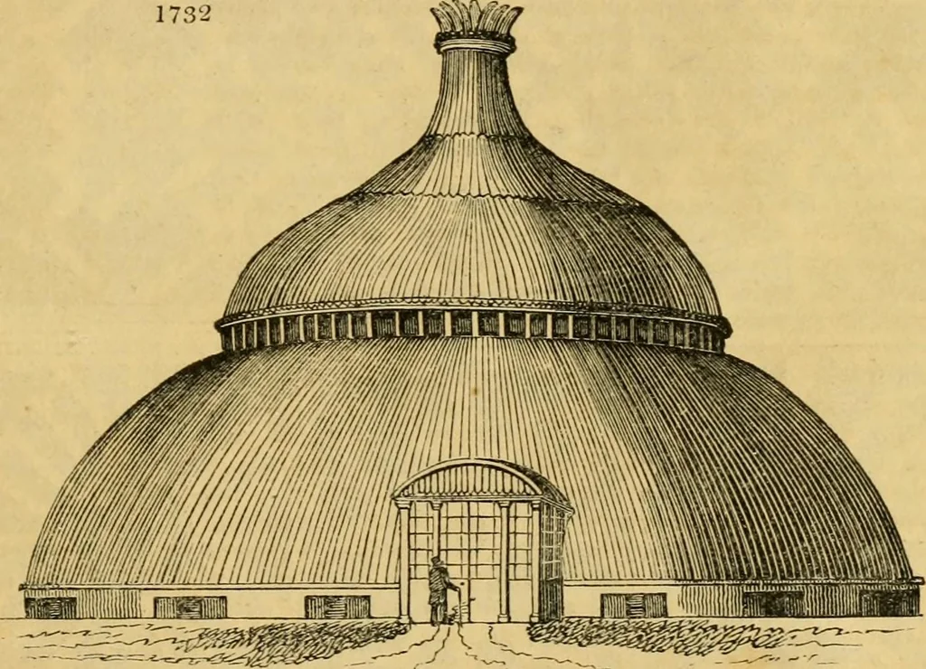 An illustration from An encyclopædia of cottage, farm, and villa architecture and furniture : containing numerous designs for dwellings from the cottage to the villa including farm houses, farmeries, and other agricultural buildings, several designs for country inns, public houses, and parochial schools, with the requisite fittings-up fixtures and furniture ; and appropriate offices, gardens and garden scenery ; each design accompanied by analytical and critical marks illustrative of the principles of archtiectural science and taste on whihc it is composed, 1836, leaf 1004