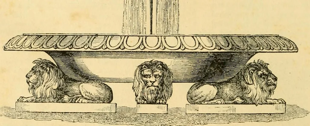 An illustration from An encyclopædia of cottage, farm, and villa architecture and furniture : containing numerous designs for dwellings from the cottage to the villa including farm houses, farmeries, and other agricultural buildings, several designs for country inns, public houses, and parochial schools, with the requisite fittings-up fixtures and furniture ; and appropriate offices, gardens and garden scenery ; each design accompanied by analytical and critical marks illustrative of the principles of archtiectural science and taste on whihc it is composed, 1836, leaf 1011