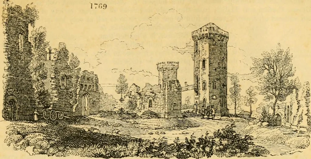 An illustration from An encyclopædia of cottage, farm, and villa architecture and furniture : containing numerous designs for dwellings from the cottage to the villa including farm houses, farmeries, and other agricultural buildings, several designs for country inns, public houses, and parochial schools, with the requisite fittings-up fixtures and furniture ; and appropriate offices, gardens and garden scenery ; each design accompanied by analytical and critical marks illustrative of the principles of archtiectural science and taste on whihc it is composed, 1836, leaf 1016