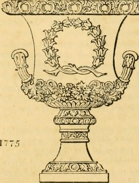 An illustration from An encyclopædia of cottage, farm, and villa architecture and furniture : containing numerous designs for dwellings from the cottage to the villa including farm houses, farmeries, and other agricultural buildings, several designs for country inns, public houses, and parochial schools, with the requisite fittings-up fixtures and furniture ; and appropriate offices, gardens and garden scenery ; each design accompanied by analytical and critical marks illustrative of the principles of archtiectural science and taste on whihc it is composed, 1836, leaf 1017